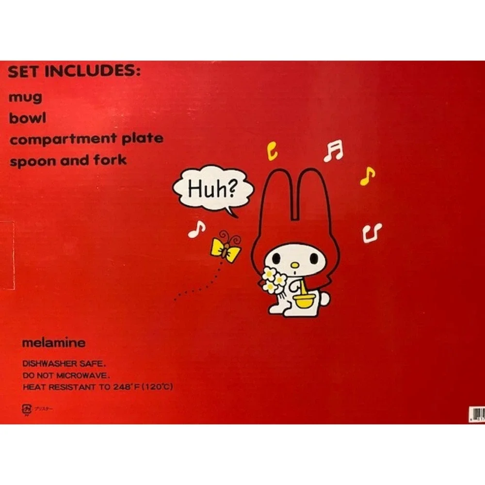 New My Melody dishware for kid, Set includes Mug Bowl Plate spoon fork very cute